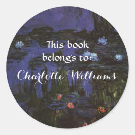 Dit boek is van ... Kunstboekexlibris Ronde Sticker