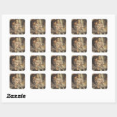 Dit boek is van ... Kunstboekexlibris Vierkante Sticker (Vel)