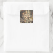Dit boek is van ... Kunstboekexlibris Vierkante Sticker (Tas)