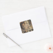 Dit boek is van ... Kunstboekexlibris Vierkante Sticker (Envelop)