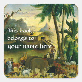 Dit boek is van ... Kunstboekplaten Vierkante Sticker