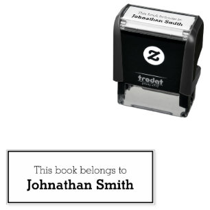 Dit boek is van met naam & rand zelfinktende stempel