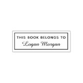 Dit boek is van | Modern naam ex-libris Zelfinktende Stempel (Design)