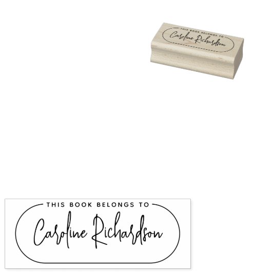 Dit Boek Is Van Moderne Script Naam Ex-Libris Rubberstempel (Gestempeld)