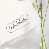 Dit Boek Is Van Moderne Script Naam Ex-Libris Rubberstempel