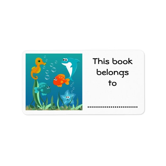 Dit boek is van, Onder de zee Etiket (Voorkant)