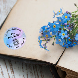 Dit boek is van Persoonlijk Paars Ronde Sticker