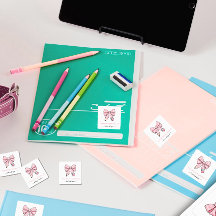 Dit boek is van Pink Cute School Pencil Bow