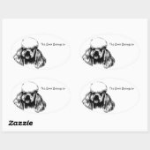 Dit boek is van Poodle Ovale Sticker (Vel)