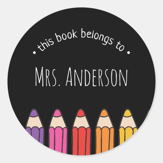 Dit boek is van ronde sticker (Voorkant)