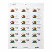 Dit boek is van, Tekenboot Etiket (Full Sheet)