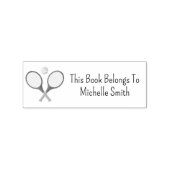 Dit boek is van, tennisbal gepersonaliseerd rubberstempel (Afrduk)