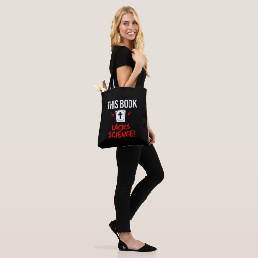 Dit boek mist wetenschap tote bag (Op model)