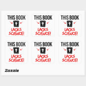 Dit boek mist wetenschap vierkante sticker (Vel)