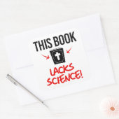 Dit boek mist wetenschap vierkante sticker (Envelop)