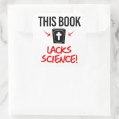 Dit boek mist wetenschap vierkante sticker (Tas)