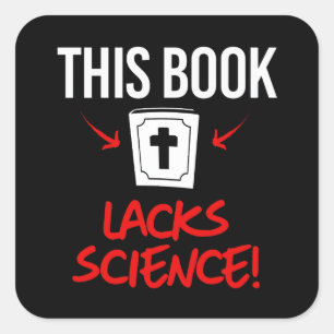 Dit boek mist wetenschap vierkante sticker