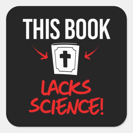 Dit boek mist wetenschap vierkante sticker (Voorkant)