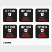 Dit boek mist wetenschap vierkante sticker (Vel)