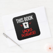 Dit boek mist wetenschap vierkante sticker (Envelop)
