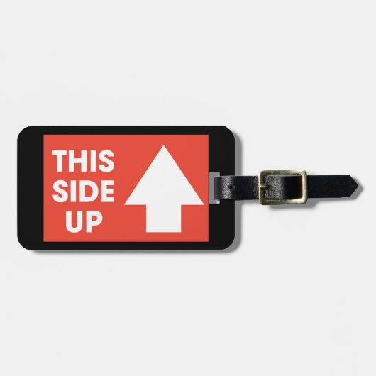 Dit bord aan de zijkant bagagelabel (Voorkant horizontaal)