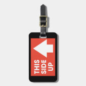 Dit bord aan de zijkant bagagelabel (Voorkant verticaal)