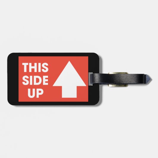 Dit bord aan de zijkant bagagelabel (Achterkant horizontaal)