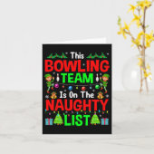 Dit Bowling Team op de Naughty List gooit kerstmis Kaart (Gele Bloem)