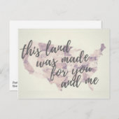 Dit Briefkaart voor patriottische landprotesten (Voorkant / Achterkant)