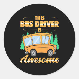 Dit busstuurprogramma is Geweldige Ronde Sticker