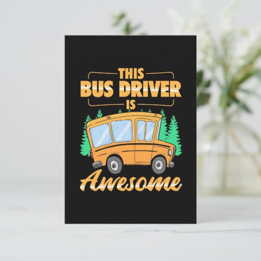 Dit busstuurprogramma is Geweldige RSVP Kaartje (Staand voorkant)