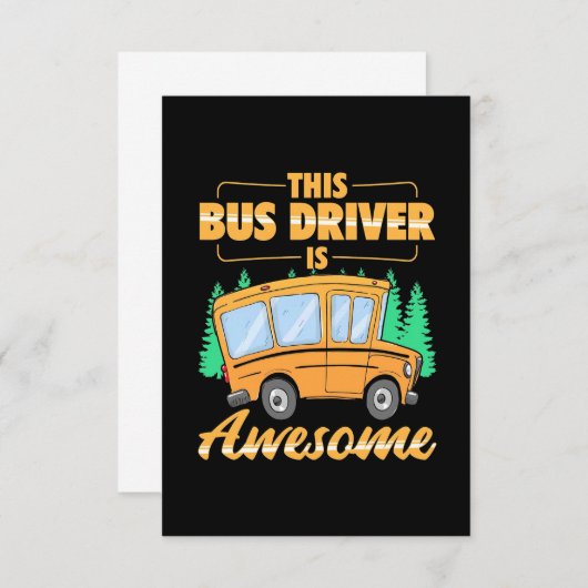 Dit busstuurprogramma is Geweldige RSVP Kaartje (Voorkant / Achterkant)