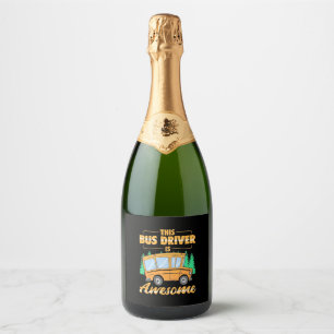 Dit busstuurprogramma is Geweldige Sparkling Wijnetiket