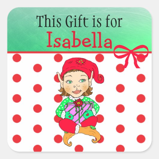 Dit cadeau is bedoeld voor persoonlijke cadeautjes vierkante sticker (Voorkant)