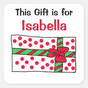 Dit cadeau is bedoeld voor persoonlijke cadeautjes vierkante sticker