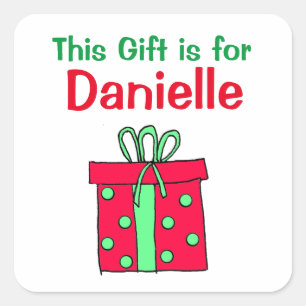 Dit cadeau is bedoeld voor persoonlijke cadeautjes vierkante sticker