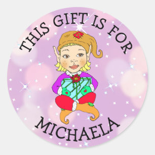 Dit cadeautje is voor (Naam toevoegen) CadeauLabel Ronde Sticker