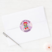 Dit cadeautje is voor (Naam toevoegen) CadeauLabel Ronde Sticker (Envelop)