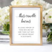 Dit Candle Burns Herdenkings Huwelijk Poster