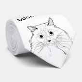 Dit CAT DAD betekent zaken - Ragdoll Cat Line Art Stropdas (Opgerold)