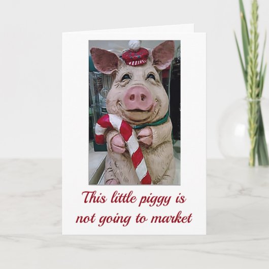DIT **CHRISTMAS PIGGY** IS EEN COMITÉ OM ERVOOR TE FEESTDAGEN KAART (Voorkant)
