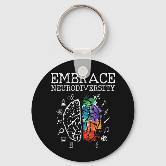 dit coole shirt van de neurodiversiteit is perfect sleutelhanger (Voorkant)