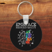 dit coole shirt van de neurodiversiteit is perfect sleutelhanger (Voorkant)