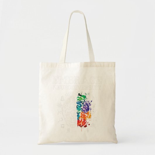 dit coole shirt van de neurodiversiteit is perfect tote bag (Voorkant)