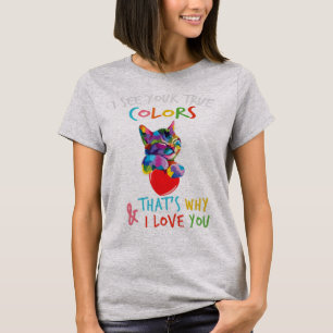 Dit Cute Autism Awareness Cat-ontwerp met een mooi T-shirt