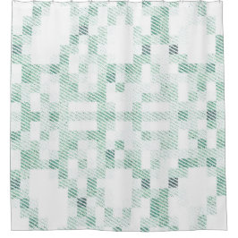 Dit douchegordijn is voorzien van kunstwerken met