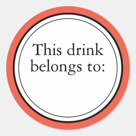 Dit drankje is van ronde sticker (Voorkant)