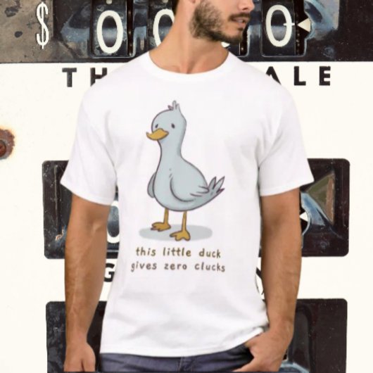 Dit eendje geeft nul klokken t-shirt