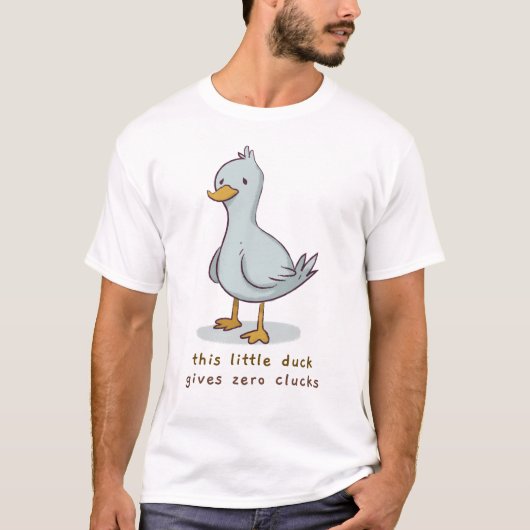 Dit eendje geeft nul klokken t-shirt (Voorkant)