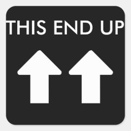 Dit eindigt met een witte pijl vierkante sticker